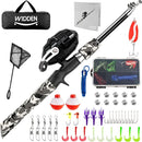 Kids Fishing Pole, Portable Telescopic Kids Fishing Poles for Boys and Girls, Fishing Rod and Reel Combo Kit with Tackle Box, and Fishing Net, Best Fishing Pole for Toddler Youth by TinyTreasures Baby Boutique