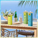 3 PCs Wooden Tiered Tray Decor Hello Happy Hot Summer Rustic Table Decor Block Signs for Beach Island Home Office Decorations (Summer-1) by CozyNest Decor