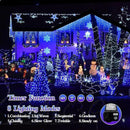 960 LED 98FT Christmas Lights Plug in 8 Modes with Timer Dimmable Christmas Decorations Outdoor Waterproof Indoor Curtain String Lights for Roof Garden Holiday Wedding Party Decor Blue by GreenHaven Gardens