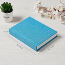 Photo Album 5x7 with Writing Space Linen Cover 5x7 Photo Album Book Holds 20 Photos Ideal for Wedding Theme-Album and Baby Photo Albums (Blue,20 Pockets) by TinyTreasures Baby Boutique