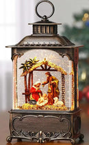 Nativity Snow Globe Lantern Christmas Decorations Gifts Auto Snowfall Glitter Music Collection Manger Sheep Pen Nativity Scene with 6H Timer USB/Battery Powered 10.2 inch by CozyNest Decor