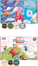 Addition and Subtraction Games - Pack of 2, Cloud Hoppers & Mountain Raiders, Math Board Games and STEM Toys for 7 Year and Up, Gift for Kids (Girls & Boys), Homeschoolers, Grade 1 & Up by TinyTreasures Baby Boutique