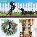 Pack 2 Dog Metal Garden Decor for Outside,Dachshund Silhouette Garden Stakes,Garden Statues for Yard,Lawn,Pathway by GreenHaven Gardens
