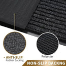 Yimobra Front Door Mat Outdoor Indoor Entrance, 100% Waterproof All-Season All Weather Doormat, Welcome Matt Outside Entry, Non Slip, Low Profile, Heavy Duty Patio Porch Floor Mats,47 x 24,Black Grey by CozyNest Decor