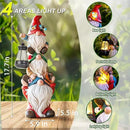17 in Large Garden Gnome Statue with Solar Lights Sculptures Funny Triple Big Gnome Outdoor Patio Lawn Yard Balcony Garden Home Decor Gifts for Women Mom by CozyNest Decor