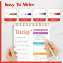To Do List Notepad, Daily Planner Notebook with 52 Tear-off Sheets, Undated Writing Organizer for Daily Tasks and Goal, Coiled Task Track Checklist Productivity Pad for Office, Classroom, Home, School by TinyTreasures Baby Boutique