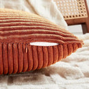 Fancy Homi Set of 2 Burnt Orange Long Lumbar Decorative Throw Pillow Covers 12x24 Inch for Living Room Couch Bed, Boho Farmhouse Fall Home Decor, Soft Corduroy Corss Textured Cushion Case 30x60 cm by CozyNest Decor