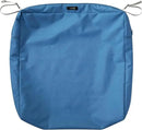 Classic Accessories Ravenna Water-Resistant 23 x 23 x 5 Inch Square Patio Seat Cushion Slip Cover & Foam, Empire Blue, Lounge Chair Cushion by GreenHaven Gardens