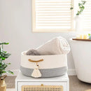 KAKAMAY Woven Baskets for Storage(16"x8"),Blanket Basket for Organizing Living Room,Cotton Rope Basket Woven Baby Laundry Hamper,Collapsible Laundry Room Organization,Clothes,Toy Chest(Grey) by GreenHaven Gardens