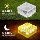 Solar Brick Lights, Outdoor Solar Lights, 4.3 * 4.3in Solar Lights 3 Pieces, Fairy Lights, Solar Brick Landscape Path Light for Garden Decor Outside,Walkway, Patio Decor