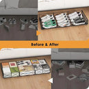 NADAMOO Large Under Bed Storage with Wheels, Low Profile Rolling Under Bed Storage Containers，Foldable Metal Under the Bed Organizer Bins for Bedroom，2 Packs by CozyNest Decor