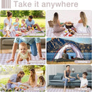 Extra Large Picnic Blanket 80''x 60'' Picnic Mat Waterproof Sand Proof Foldable for Beach, 5-Layer Outdoor Blanket for 6 to 8 Adults,Camping Lawn Hiking Travel Park Music Festival Wedding Mats(Brown) by TinyTreasures Baby Boutique