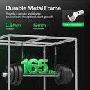 VIVOSUN G336 36"x36"x72" Grow Tent, 3x3 FT Advanced Gray Mylar Tent with 19mm Poles, Observation Window and Floor Tray for Hydroponic Plants for VS2000/VS3000 by GreenHaven Gardens