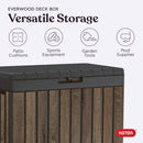Keter Signature Everwood 50 Gallon Resin Outdoor Storage Box and Patio Furniture Side Table for Pool and Garden Accessories, Walnut by GreenHaven Gardens