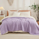 EMME Cotton Throw Blanket for Couch Soft Muslin Blankets 50"x60" Lightweight Breathable Blanket All Season Gauze Blanket, Lavender by CozyNest Decor
