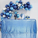 SquarePie Sequin Tablecloth 90 x 156 Inch Baby Blue Sparkly Table Linen for Wedding Party by CozyNest Decor