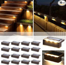 SOLPEX Solar Fence Lights, 6 LEDs Solar Lights Outdoor Waterproof Solar Powered for Deck, Stair, Front Porch, Balcony, Walkway, Garden, Yard, Patio, Pool Decor, IP65 Waterproof (16 Pack, Warm White) by GreenHaven Gardens