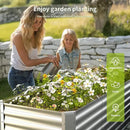 8X2X1FT-2P Galvanized Raised Garden Beds Outdoor // Planter Raised Beds for Gardening, Vegetables, Flowers, Large Metal Garden Box,Deep Plant Flower pots Outdoor. by GreenHaven Gardens