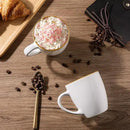 GBHOME Ceramic Coffee Mugs Set of 6, 12oz Stoneware Coffee Mugs Set For Dad Mom Women MEN, Light Weight Ceramic Coffee Cups for Latte/Tea/Beer/Hot Cocoa, Dishwasher & Microwave Safe-Pearl White by CozyNest Decor