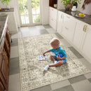 Machine Washable Throw Rugs for Entryway: Door Mat Indoor Entrance 4x6 Small Rug Stain Resistant Non-Slip Low Pile Soft Carpet for Kitchen Front Door Indoor Entry Bathroom Bedroom by TinyTreasures Baby Boutique