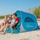 WolfWise UPF 50+ Easy Pop Up 3 Person Beach Tent Sport Umbrella Instant Sun Shelter Tent Sun Shade Canopy by TinyTreasures Baby Boutique