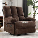 Oversized Recliner Chair Extra Wide Large Recliner for Adults 350lbs with Lumbar Support Pillow Nursery Chair Living Room (Manual, BROWN-6008) by CozyNest Decor