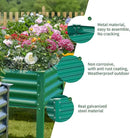 Land Guard Galvanized Raised Garden Bed with Legs, 96×24×32in Raised Garden Beds Outdoor with Drainage Holes, Planter Boxes Outdoor for Backyard, Patio, Balcony, 800lb Capacity, Green by GreenHaven Gardens
