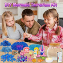 Mermaid Terrarium Craft Kit for Kids - LED Night Light Up & Remote Mermaid Birthday Gifts Toys for Girls Age 5 6 7 8 9 10 11 12 Year Old by CozyNest Decor