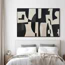 SIGNWIN 46"x72" Extra Large Framed Wall Art Black and White Abstract Geometric Design, Minimalist Modern Print for Home Living Room Bedroom Decor (Frame Assembly Required) by CozyNest Decor