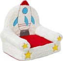 Amazon Basics Children's Plush Toddler Chair, Rocket, Multicolor by CozyNest Decor