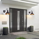 2 Pack Dusk to Dawn Outdoor Wall Light Fixtures Photocell Sensor, Exterior Sconce Light with Cast Hammered Aluminum Shade, Outside Wall Mount Lamp for House Patio Garage Entryway Doorway by CozyNest Decor