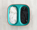 Joseph Joseph Tota Pop 60 liter/15.8 gallon Laundry Hamper Separation Basket with lid, 2 Removable Washing Bags with Handles- Coral/Green by CozyNest Decor