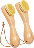 BFWood 2PCS Laundry Stain Brush - Natural Soft Boar Bristles, Removes Tough Stains from Delicate Fabrics Like Knits, Cotton, and Linens, Gentle on Fabrics, No Damage by CozyNest Decor