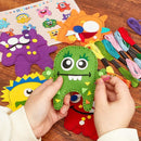 TUZT My First Sewing Kit for Kids - Monster Sewing Craft Kit for Beginners with 12 Pre-Cut Monster Plush Toys, Scissor, Plastic Needles & Thread, DIY Felt Crafts Project for Girls & Boys Ages 4-12 by TinyTreasures Baby Boutique
