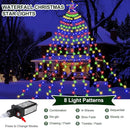 Christmas Decoration Lights, Outdoor Christmas String Lights 320 LED 11.5 Ft Waterfall Tree Lights with Big Star Topper 8 Light Modes for Christmas New Year Holiday Garden Yard Indoor Outdoor Decor by GreenHaven Gardens