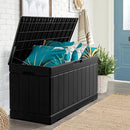 JUMMICO 83 Gallon Outdoor Deck Box Large Resin Storage Box for Patio Furniture Cushions and Garden Tools (Black) by CozyNest Decor