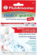 Fluidmaster 8302P8 Flush 'n Sparkle Automatic Toilet Bowl Cleaning System Bleach Replacement Cartridge Refills, 2-Pack by CozyNest Decor