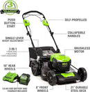 Greenworks 40V 21" Brushless Cordless (Self-Propelled) Lawn Mower (75+ Compatible Tools), 5.0Ah Battery and Charger Included by GreenHaven Gardens