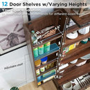 72‘’ Farmhouse Kitchen Pantry Cabinet with Drawer, Tall Storage Cabinet with 2 Barn Doors and Shelves, Versatile Large Rustic for Dining Room, Bathroom, Living Room, Laudry, Brown by CozyNest Decor