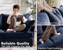 102.6" Modular Sectional Sofa, Oversized 3-Seater Blue Couch with Removable Chenille Fabric Cover, Deep Seat & High Backrest for Living Room, Office & Apartment by CozyNest Decor