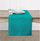 Solino Home Linen Teal Table Runner 156 Inches Long - 100% Pure Linen Extra Long Table Runner 14 x 156 Inch for Fall, Autumn - Classic Hemstitch by CozyNest Decor