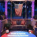 JMEXSUSS 2 Pack Red White and Blue Solar Lights, Each 100 LED 33FT Solar Fairy Lights Outdoor Waterproof, 4th of July Solar String Lights for Independence Day Outside Decorations by GreenHaven Gardens