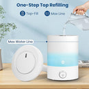 Esemoil Humidifiers for Bedroom, 2.5L Cool Mist Ultrasonic Air Humidifier with Top Fill & Quiet, 360° Nozzle, BPA Free, 25 Hour Diffuser with 8 Color Light & Auto Shut-off for Home Baby Nursery Plants by TinyTreasures Baby Boutique