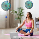 Wind Spinners Peacock Mandala Wind Spinner 3D Hanging Wind Sculpture Creates Mesmerizing Holographic Effect, Outdoor Garden Decor Kinetic Yard Art Decoration, Fun Mandala Gifts for Women Men by GreenHaven Gardens
