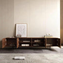 Mid Century Modern TV Stand for 80+ Inch TVs, 94.48" Walnut Console with Ample Storage – Stylish Entertainment Center for Living Room or Bedroom by CozyNest Decor