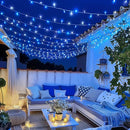 JMEXSUSS Blue and White Christmas Lights Outdoor, 8 Modes 400 LED Christmas String Lights Indoor,132ft LED Lights Plug in for Christmas Tree Party Decorations by GreenHaven Gardens