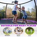 Trampoline 8FT 10FT 12FT 14FT 16FT, Recreational Trampolines with Enclosure Net and Ladder, Outdoor Anti-Rust Trampolines for Kids and Adults, ASTM Approved by TinyTreasures Baby Boutique