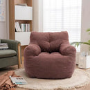 Recaceik Large Bean Bag Chairs, Tufted Soft Stuffed Bean Bag Chair with Filler, Fluffy Lazy Sofa, Imperial Lounger Giant Bean Bag Chair for Bedroom, Living Room, Rufous by CozyNest Decor
