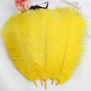 THARAHT Yellow Ostrich Feathers 24pcs Natural Bulk 10-12Inch 25cm-30cm for Crafts Wedding Party Centerpieces Halloween and Home Decoration Feathers by CozyNest Decor