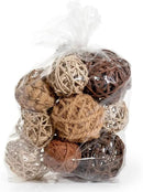 ANDALUCA Decorative Balls Bag Bowl Filler Home Decor (Rattan) by CozyNest Decor